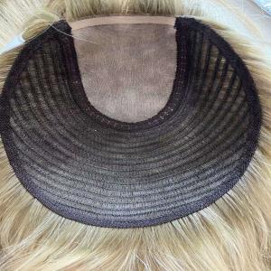 MO3 7*8” Mono Top Hair Topper Remy Human Hair color #NB Lengths: 12″,14″,16″